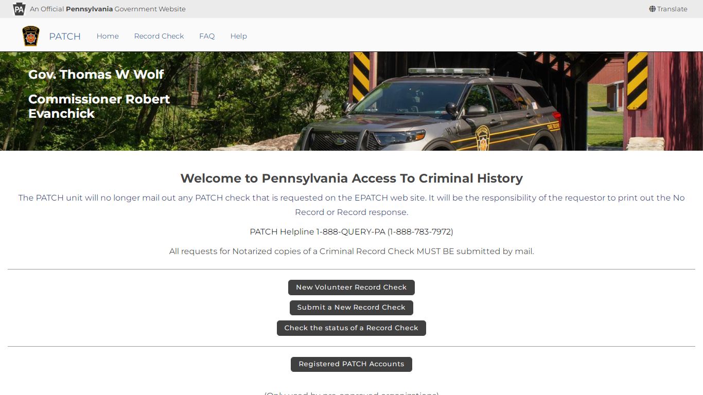 Pennsylvania Access To Criminal History - Home